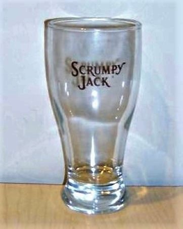 beer glass from the Bulmers brewery in England with the inscription 'Scrumpy Jack'
