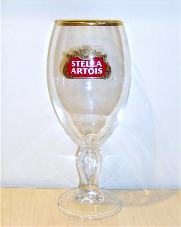 beer glass from the Stella Artois brewery in Belgium with the inscription 'Stella Artois'