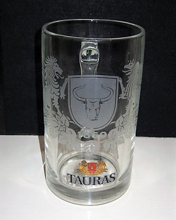 beer glass from the Tauras brewery in Lithuania with the inscription '1860 Tauras'