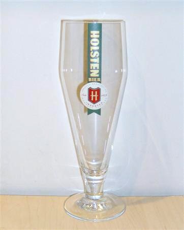 beer glass from the Holsten brewery in Germany with the inscription 'Holsten Bier seit 1879 Holsten Brauerei AG Hamburg Germany'