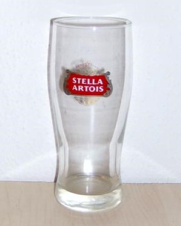 beer glass from the Stella Artois brewery in Belgium with the inscription 'Stella Artois'