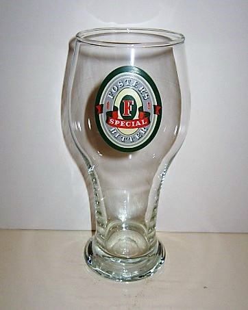 beer glass from the Foster's brewery in Australia with the inscription 'Fosters F Special Bitter'