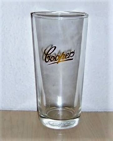 beer glass from the Coppers brewery in Australia with the inscription 'Coppers'