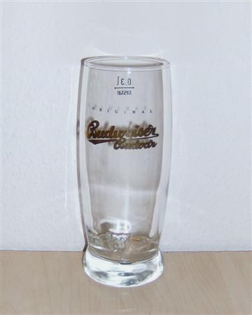beer glass from the Budweiser Budvar brewery in Czech Republic with the inscription 'Origanal Budweiser Budvar'