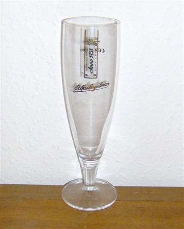 beer glass from the Ragutis brewery in Lithuania with the inscription 'Volfas Engelman Anno 1853 Kaunas Lietuva Volfas Engelman '