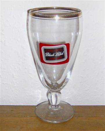 beer glass from the Carling brewery in Canada with the inscription 'Carling's Black Label Lager Beer'