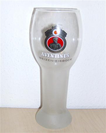 beer glass from the G. Schneider & Sohn brewery in Germany with the inscription 'Aventinus Weizen-Eisbock'