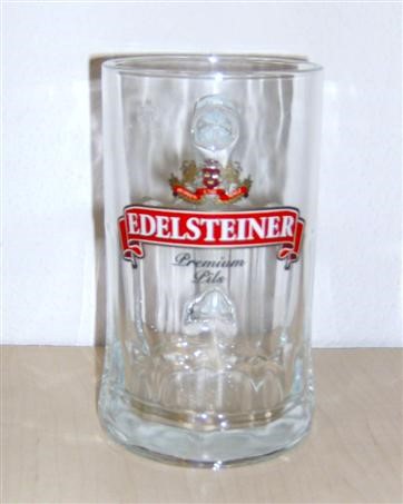 beer glass from the Macedonian Thrace brewery in Greece with the inscription 'Edelsteiner Premium Pils'
