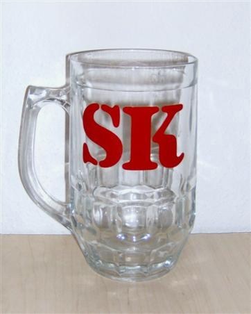 beer glass from the Allied Brewery's brewery in England with the inscription 'SK'