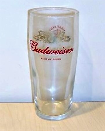 beer glass from the Anheuser Busch brewery in U.S.A. with the inscription 'Budweiser King Of Beers'