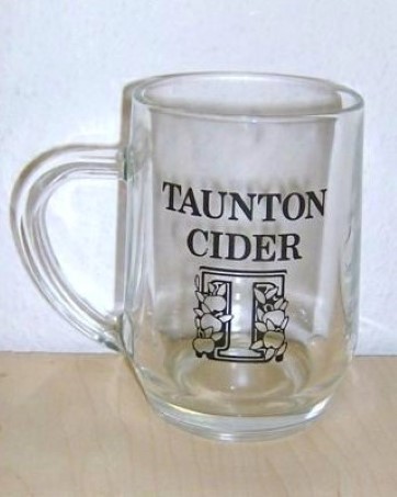 beer glass from the Taunton Cider  brewery in England with the inscription 'Taunton Cider'
