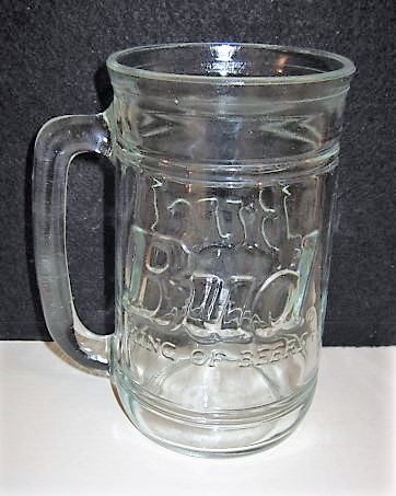 beer glass from the Anheuser Busch brewery in U.S.A. with the inscription 'Budweiser King Of Beers'