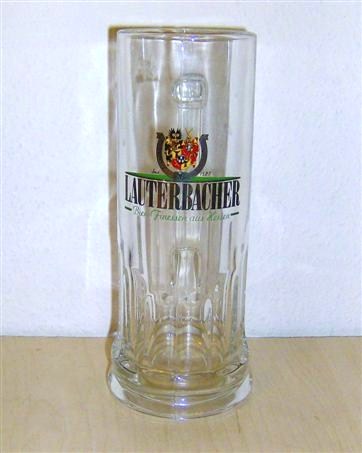 beer glass from the Hochstiftliches brewery in Germany with the inscription 'Lauterbacher Bier Finessen Aus Kessen'