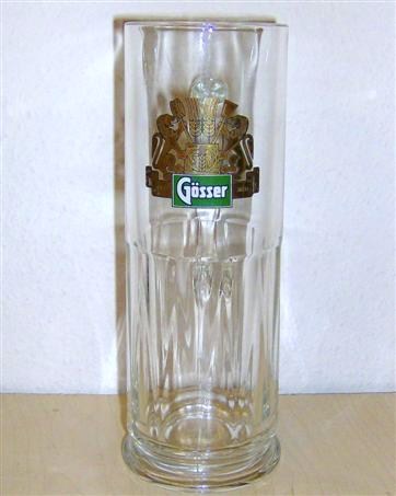 beer glass from the Gosser brewery in Austria with the inscription 'Gosser  Seit 1860'