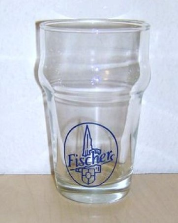 beer glass from the Piedboeuf brewery in Belgium with the inscription 'Fischer'