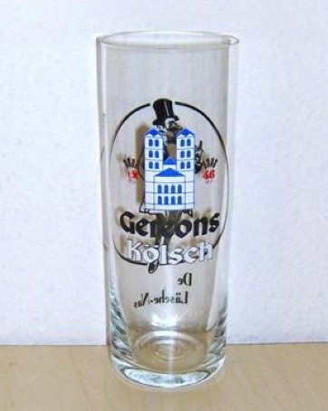 beer glass from the Hubertus Brauerei Koln brewery in Germany with the inscription '1846 Gereons Kolsch'