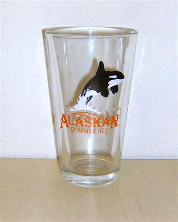 beer glass from the Alaskan brewery in U.S.A. with the inscription 'Alaskan Summer Ale'