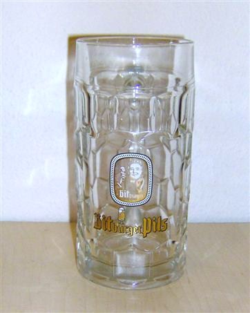 beer glass from the Bitburger brewery in Germany with the inscription 'Bitburger Pils'