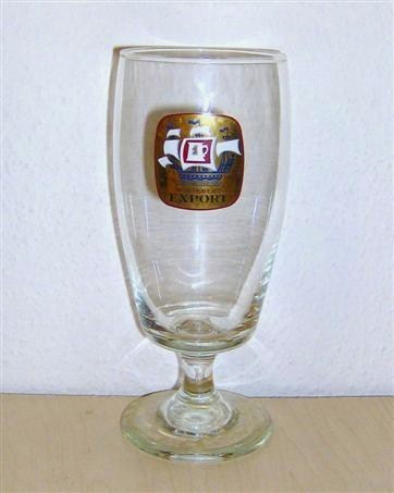 beer glass from the Whitbread  brewery in England with the inscription 'Whitbread Export'