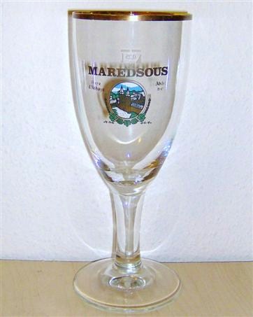 beer glass from the Duvel Moortgat brewery in Belgium with the inscription 'Maredsous'