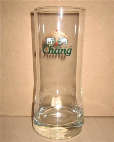 beer glass from the The Thai Beverage Public Company  brewery in Thailand with the inscription 'Finest Quality Chang'