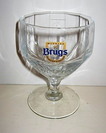 beer glass from the Gouden Boom  brewery in Belgium with the inscription 'Witbier Brugs Blanche De Bruges'