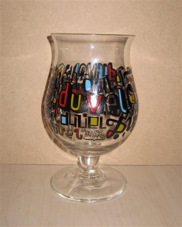 beer glass from the Duvel Moortgat brewery in Belgium with the inscription 'Duvel'