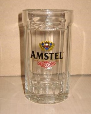beer glass from the Amstel brewery in Netherlands with the inscription 'Amstel'