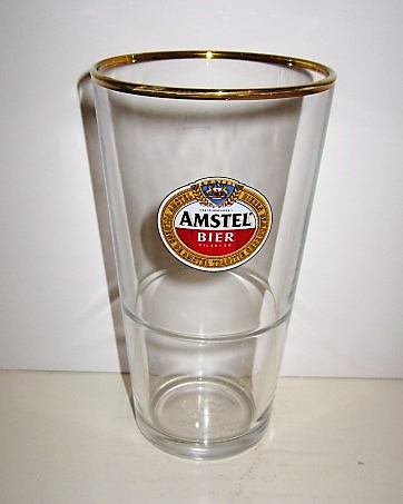 beer glass from the Amstel brewery in Netherlands with the inscription 'Amstel Bier Pilsener'