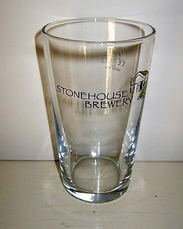 beer glass from the Stonehouse  brewery in England with the inscription 'Stonehouse Brewery'