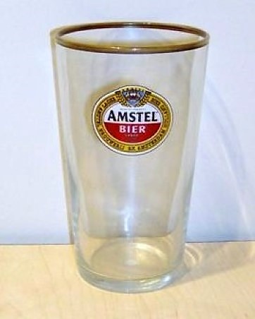 beer glass from the Amstel brewery in Netherlands with the inscription 'Amstel Bier Pilsener'