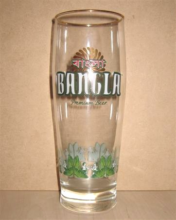 beer glass from the The Far East Beer Company brewery in England with the inscription 'Bangla Premium Beer'