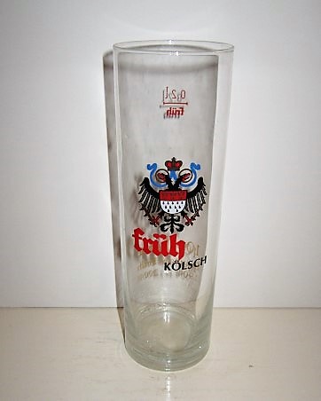 beer glass from the Clner Hofbru P. Josef Frh brewery in Germany with the inscription 'Fruh Kolsch '