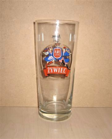 beer glass from the Zywiec brewery in Poland with the inscription '1856 Trade Mark Zywiec'