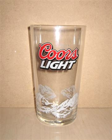 beer glass from the Coor's brewery in U.S.A. with the inscription 'Coors Light'