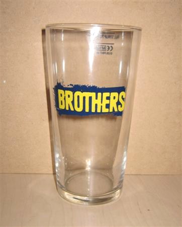 beer glass from the Brothers brewery in England with the inscription 'Brothers'
