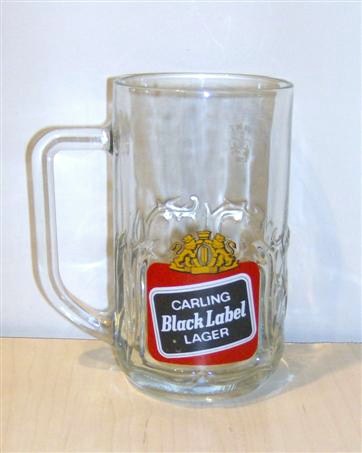 beer glass from the Carling brewery in Canada with the inscription 'Carling Black Label Lager'