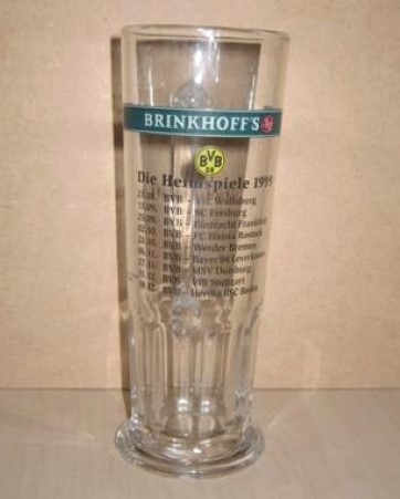 beer glass from the Brinkhoff's brewery in Germany with the inscription 'Brinkhoff's BVB 09'