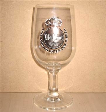 beer glass from the Warsteiner brewery in Germany with the inscription 'Warsteiner Premium verum Eine Konigin Unter Den Bieren'