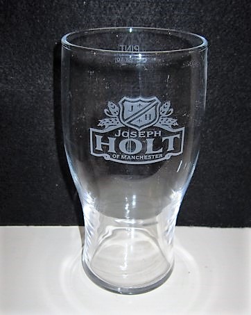 beer glass from the Joseph Holt brewery in England with the inscription 'Joseph Holt Of Manchester'