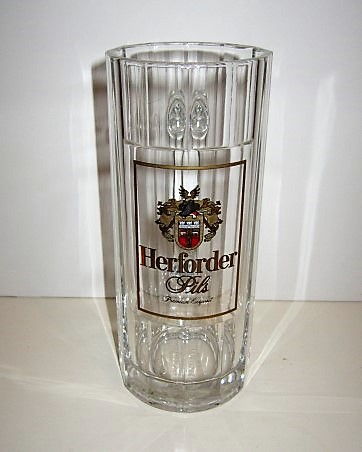 beer glass from the Herforder  brewery in Germany with the inscription 'Herforder Pils '