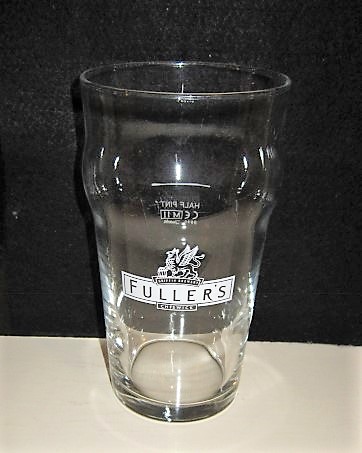beer glass from the Fuller's brewery in England with the inscription 'Griffin Brewery Fuller's Chiswick'