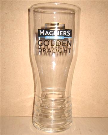 beer glass from the Magners brewery in Ireland with the inscription 'Magners Extra Cold Golden Draught'