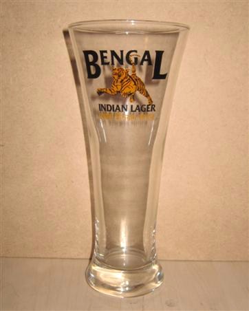 beer glass from the Huyghe brewery in Belgium with the inscription 'Bengal Indian Lager '