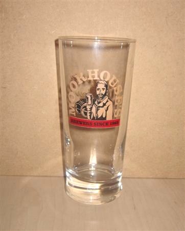 beer glass from the Moorhouse's brewery in England with the inscription 'Moorhouse's Brewers Since 1865 '