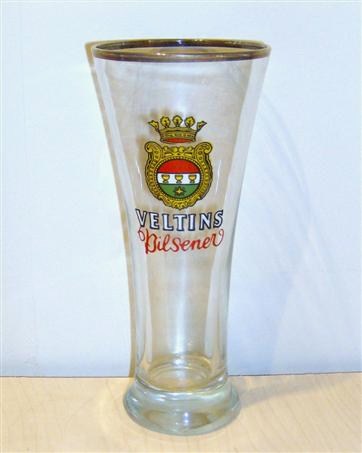 beer glass from the Veltins  brewery in Germany with the inscription 'Veltins Bilsener'