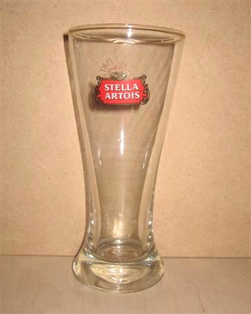 beer glass from the Stella Artois brewery in Belgium with the inscription 'Anno 1366 Stella Artois '