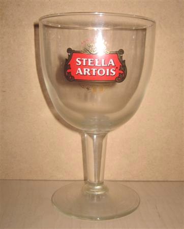 beer glass from the Stella Artois brewery in Belgium with the inscription 'Anno 1366 Stella Artois '