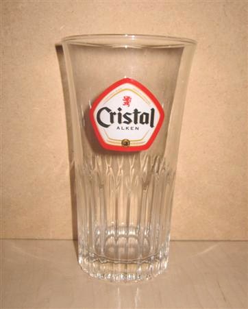beer glass from the Alken-Maes  brewery in Belgium with the inscription 'Cristal Alken'