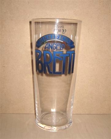 beer glass from the Poretti brewery in Italy with the inscription 'Birrificio Angelo Poretti'